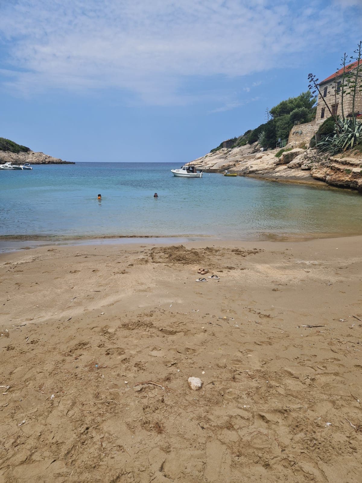 The golden sand of Salbunara bay, Biševo